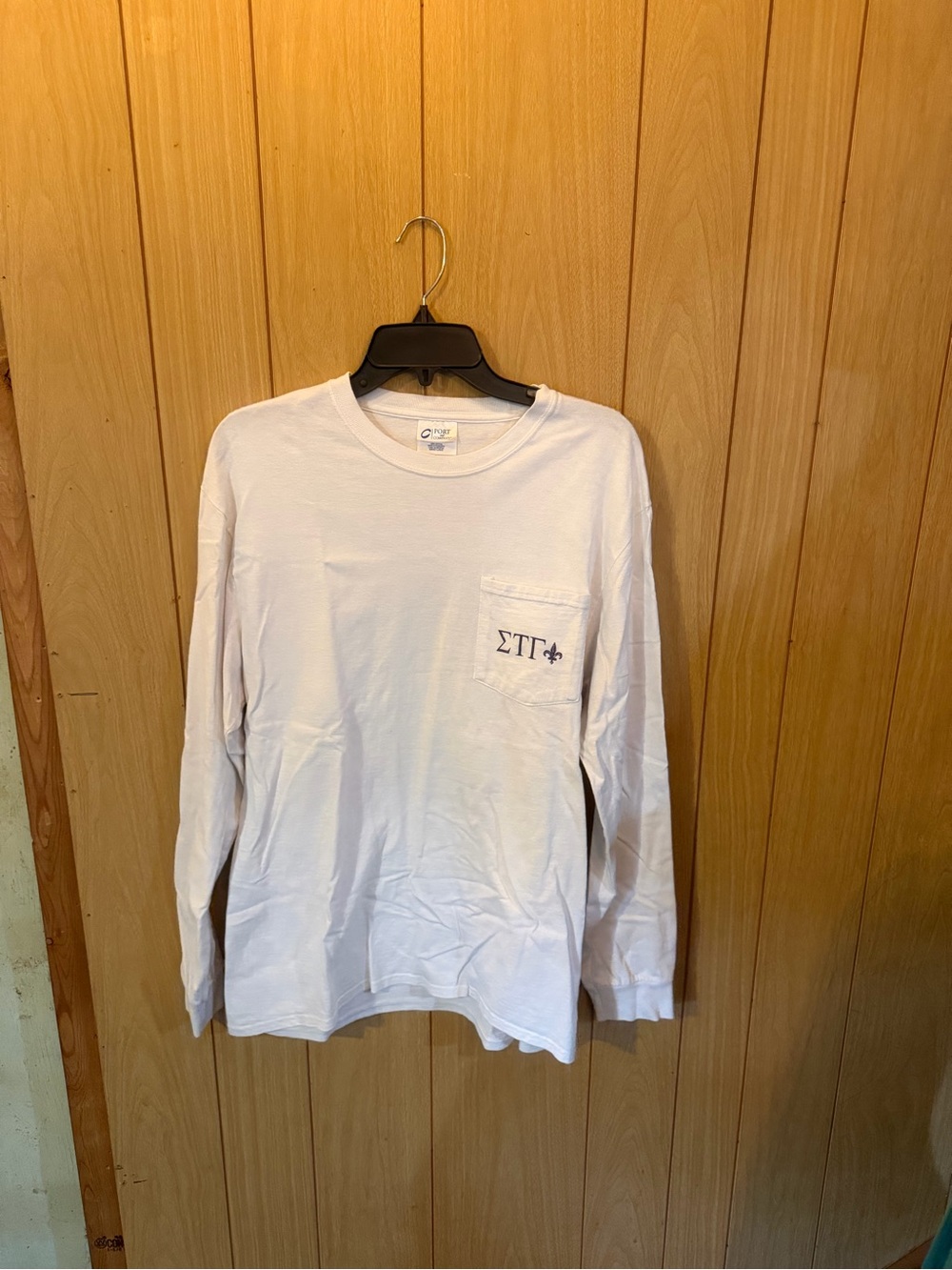 Long Sleeve Pocket Tee - White - Sigma Tau Gamma